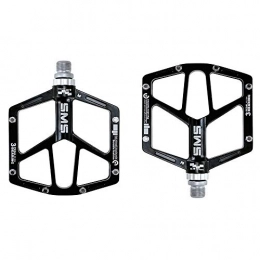 Lwlei Non-Slip Mountain Bike Pedals, CNC Machined 9/16 Inch 3 Sealed Bearings Bicycles Pedals，Lightweight Bicycle Platform (Color : Black)