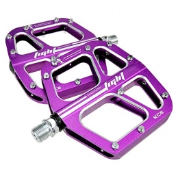 LWLEI Mountain Bike Pedal Lwlei Road Bike Pedals 9 / 16 Inch Spindle Aluminum Alloy Flat Platform Mountain Bicycle CNC Pedals (Color : Purple)