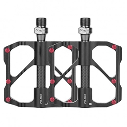 LXQLLJJD Spares LXQLLJJD Lightweight Mountain Bike Pedal with Carbon Fiber Shaft Core Tube, Strong Grip, Good Lubricity, Flat Pedal for Mountain Road Bike, Reduce Physical Energy Consumption, Black