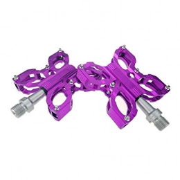 LXZC Mountain Bike Pedal LXZC Bicycle Pedals Butterfly Shape New Anti-Slip Aluminum Pedals MTB Mountain Bike Durable Sealed Bearing for Most Adult Bikes Mountain Road and Hybrid Bikes, Purple