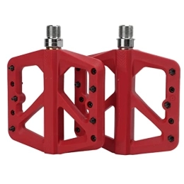LYTDMSKY Spares LYTDMSKY 2Pcs Bike Pedals, Good Airtightness Sufficient Width Good Grip Anti Slip Studs Bicycle Platform Pedals for Mountain Bike(rojo)