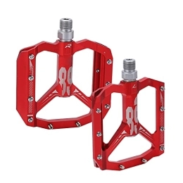 LYTDMSKY Mountain Bike Pedal LYTDMSKY Bicycle Flat Pedals, 2pcs Mountain Bike Pedals NonSlip DU Bearing Lightweight Bicycle Platform Flat Pedals for Road Mountain BMX MTB Bike (red)