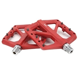 LYTDMSKY Mountain Bike Pedal LYTDMSKY Mountain Bike Pedals, Bearing Pedal Nylon Fiber Bicycle Accessories Anti‑Skid Red for Most Bicycles