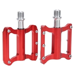 LYTDMSKY Mountain Bike Pedal LYTDMSKY Mountain Bike Pedals, Road Bike Ultralight Flat Pedal Aluminum Alloy Non-Slip Bicycle Pedal Bike Accessory for Road Cycling Bike Pedals Antiskid Waterproof Dustproof(red)