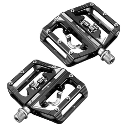 MACIMO Spares MACIMO Mtb Pedals For Bicycle Clip Automatic Pedals Platform Mountain Bike Mixed Footrest Double Function Power Meter Pedalen (Color : Black)