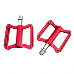 MagiDeal Mountain Bike Pedal MagiDeal Bike Pedals High Strength Mountain Pedal Sets With Sealed Bearings - Red