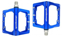 MAIKONG Spares MAIKONG 4 Bearing Mountain Bike Pedals Platform Flat Bicycle Alloy Pedals Road Bike Aluminum Alloy Bearing Pedals, Blue
