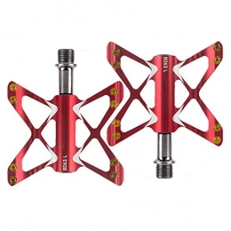 MAIKONG Spares MAIKONG Bicycle Pedal, Mountain Bike Pedal, Aluminum Alloy, Chrome Molybdenum Steel Bearing, Suitable for Bicycles, Mountain Bikes, Red