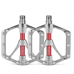 MAIKONG Spares MAIKONG Bicycle Pedal, Mountain Bike Pedal, DU Bearing, Titanium Alloy Shaft Core, Suitable for Bicycles, Mountain Bikes, Recreational Vehicles, Silver