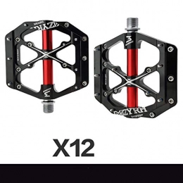 MAIKONG Mountain Bike Pedal MAIKONG Bike Pedal, CNC Machined Aluminum Alloy Body Cr-Mo 9 / 16" Screw Thread Spindle, 3Pcs Sealed bearings, MTB BMX Cycling Bicycle Pedals, X12 / 1