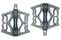 MAIKONG Spares MAIKONG Bike Pedals, New Aluminum Alloy Mountain Road Bike Hybrid Pedals with 3 Ultral Sealed Bearings, Cr-Mo CNC Machined 9 / 16 inch, Silver