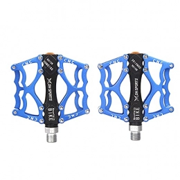 MAJFK Mountain Bike Pedals Aluminum Alloy Bicycle Flat Pedals Bike Pedals Super Bearing Pedals Lightweight Stable Plat with Anti-slip Cycling Bike Pedal,Blue
