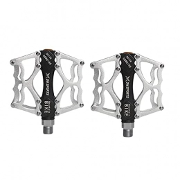 MAJFK Mountain Bike Pedal MAJFK Mountain Bike Pedals Aluminum Alloy Bicycle Flat Pedals Bike Pedals Super Bearing Pedals Lightweight Stable Plat with Anti-slip Cycling Bike Pedal, Silver