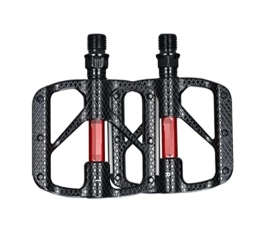 maoping Spares maoping DONG store CNC Mountain Bike Pedals Bicycle Fit For BMX / Mountainbike Bike Pedal 9 / 16 With Night Light Reflective Plate Parts Accessories (Color : Black)