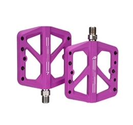 maoping Spares maoping DONG store Ultralight Nylon Mountain Road Bike Pedal DU Bushing Bearings XC AM FIT FOR BMX MTB Anti-slip Big Foot Flat Plastic Bicycle Pedals (Color : Purple)