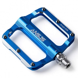 MDEAN Mountain Bike Pedal MDEAN Ansjs Non-Slip Mountain Bike Pedals, Ultra Strong Colorful Cr-Mo CNC Machined 9 / 16" Du Sealed Bearings for Road BMX MTB Fixie Bike (Blue)