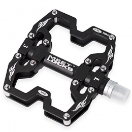 MEETLOCKS Spares MEETLOCKS Bike Pedals for MTB, Road bicycle, BMX, CNC Aluminum Body, Cr-Mo CNC Machined 9 / 16" Screw thread Spindle, 3 Ultral Sealed bearings.