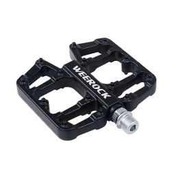 MEGHNA Mountain Bike Pedal MEGHNA 9 / 16 Inch Bicycle Pedals with 3 Sealed Bearings CNC Aluminium MTB Pedals Non-Slip Anti-Dust Pedals Bicycle for Mountain Bike Road Bike E-Bike BMX City Bicycle Pedals Black