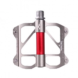 MeiDao Mountain Bike Pedal MeiDao Bicycle Pedal Pelin Bearing Mountain Bike Aluminum Pedal Bicycle Outdoor Riding (Silver Red)