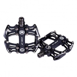 MEROURII DONGKER Mountain Bike Pedals, Bicycle Platform Pedals MTB Pedals with Non-Slip Pins Pedal Quick Easy Installation for Most Bicycle