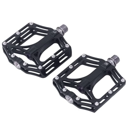 Pwshymi Spares Metal Bike Pedals, Mountain Bike Pedals 1 Pair Lightweight High Hardness Alloy for Road Bike for BMX Bike(Black)