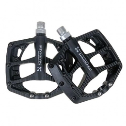 MIAOHAO Nylon Carbon Fiber Pedal Nylon Carbon Fiber Pedal Non-slip Comfortable Foot Pedal for Bike (1 Pair) (Color : Black)
