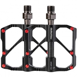 mingchao Spares mingchao Mountain Bike Pedals, Ultra Strong CNC Machined 9 / 16" Sealed 3 Bearing Bicycle Pedals for Road BMX / MTB Bikes (Black Style 2)
