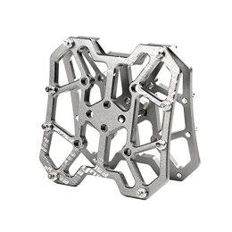 MISNAD Spares MISNAD Motorbike Foot Rests Motorcycle Pedal Pedal Convert To Flat Pedals Mountain Bike Anti-slip Pedal Road Bicycle Ultra-light (Color : Titanium)