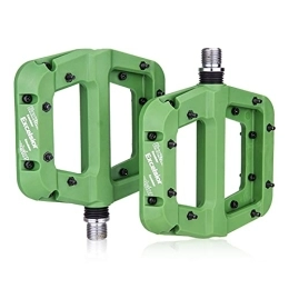 MJJCY Mountain Bike Pedal MJJCY density MTB Bike Pedal Nylon 2 Bearing Composite 9 / 16 Mountain Bike Pedals High-Strength Non-Slip Bicycle Pedals Surface for Road BMX MT Spindle (Color : Green)