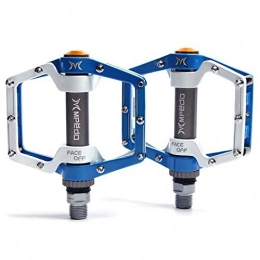 Moligh doll Mountain Bike Pedal Moligh doll Bicycle Pedals Mountain Bike Anti-Skid Pedals Aluminum Alloy Pedals Bicycle Bearings Pedals Ultra-Light Bicycle Pedals Blue+White