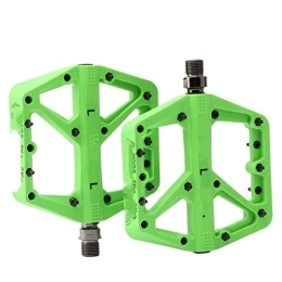 MOTOEC Spares MOTOEC For Bike Pedals Mtb Nylon Fiber 9 / 16 Inch Widening Non-slip 2022 Pedals With Spikes For Mountain Bikes (Color : Green)