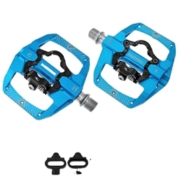  Mountain Bike Pedal Motorbike Footrests Mountain Bike Pedals Dual Function Sided Pedals Plat & SPD Clipless Pedal Sealed Bearings 9 / 16” Bicycle Pedals Accessories (Color : MZ-159 blue)