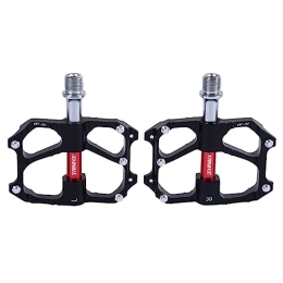 MirOdo Mountain Bike Pedal Mountain Bicycle Pedals 9 / 16" Road Bicycle Pedals Sealed Bearings Non-Slip CNC Aluminum Lightweight Cycling Pedal Fits For MTB BMX Road Bike (Color : Black)