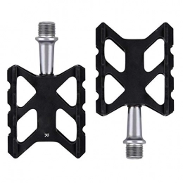 Aquila Spares Mountain Bike Anti-slip Durable Bike Pedals, Ultra-light Aluminum Alloy Bicycle Pedal, Sealed Bearing Cycling Bike Pedals Provide A Variety Of Colors Options ( Color : Black , Size : 11x6cm(4x2inch) )