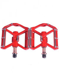 WANYD Mountain Bike Pedal Mountain Bike Bearing Pedals, Aluminum pedal-red