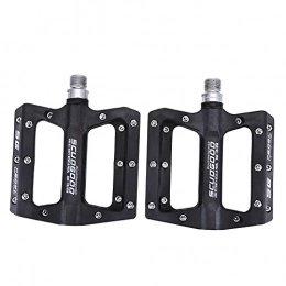 Nikou Spares Mountain Bike Nylon Light Pedals 1 Pair Non-slip Moutain Road Bicycle Replacement Accessory Standard Thread (Black)