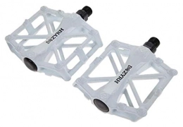 WSGYX Mountain Bike Pedal Mountain Bike Pedal MTB Pedals BMX Bicycle Flat Aluminum Alloy Pedal Nylon Multi-Colors MTB Bike Bearing Pedals Bicycle Parts Bike Pedals (Color : White)
