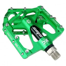 YSHUAI Spares Mountain Bike Pedal, Pedals Spin Freely, 9 / 16 Inch Bicycle Platform, Mountain Bicycle Pedals, Road Bike Aluminum Alloy Bicycle Metal Pedals, Cycling Flat Pedal, Lightweight Skid Bike Pedals, Green