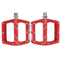 Bediffer Spares Mountain Bike Pedal, Road Bike Pedals Flat Pedal Bike Pedals Durable Bike Accessory Aluminum Alloy for Bicycle Pedals Mountain Bike(red)