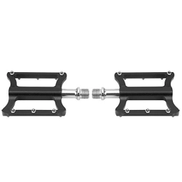 01 02 015 Spares Mountain Bike Pedal, Wear‑Resistant Black 10x80x20mm 9 / 16 Thread Bike Pedal, Easy to Install and Use, Durable for Mountain Bikes Road Bikes(black)
