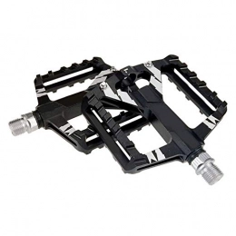 AWYJ Spares Mountain Bike Pedals 2Pcs Mountain Road Bike Aluminum Alloy MTB Pedals Flat Platform Bicycle Pedal Anti-slip Bicycle Pedal (Size:Onesize; Color:Black)