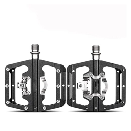 NOOLAR Spares Mountain Bike Pedals, 3 Bearing Bicycle Pedals Ultra Light Anti-Slip Road Bicycle Pedals Riding Sealed Bearing Bicycle Pedals (Color : 3 Bearings SPD Lock)
