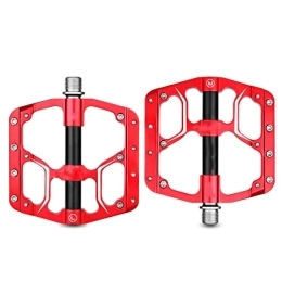 N \ A Spares Mountain Bike Pedals, 3 Bearings Mountain Bike Pedals Platform Bicycle Flat Pedals 9 / 16" Pedals, Non-Slip Alloy Flat Pedals, Nut Seal, Waterproof and Dustproof, Suitable for Outdoor Riding