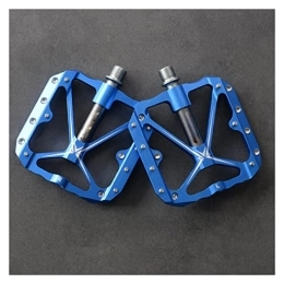 NOOLAR Spares Mountain Bike Pedals, 3 Sealed Bearings Bicycle Pedals Flat Bike Pedals MTB Road Mountain Bike Pedals Wide Platform Accessories Part (Color : Blue Titanium)