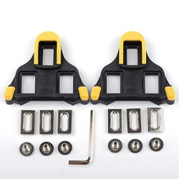 AWYJ Mountain Bike Pedal Mountain Bike Pedals 6 Degrees Lock Plate Bicycle Pedals Self-Locking Cleats Road Bike Shoes Cleats Anti-slip Bicycle Pedal (Size:Onesize; Color:Yellow)