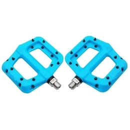 FMOPQ Spares Mountain Bike Pedals 9 / 16 Inch 3 Sealed Bearing Lightweight Non-Slip Nylon Fiber Bike Platform Pedals for Road (Color : MZ922 Sky Blue)