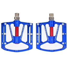 WHCL Mountain Bike Pedal Mountain Bike Pedals, 9 / 16 Inch Bicycle Pedals, Lightweight Aluminum Alloy Colorful Wide Platform Cycling Pedal for BMX / MTB, Blue