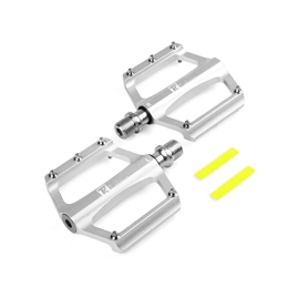 ZIKKAIK Spares Mountain Bike Pedals, 9 / 16 Inch Non-Slip Platform Flat Road Cycling Bicycle Pedals Silver
