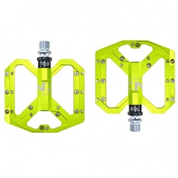 BJYX Spares Mountain Bike Pedals, Aluminum Alloy Bicycle Cycling Bike Pedals For Mountain And Road, Non-Slip Trekking MTB BMX Pedals (Color : Yellow)