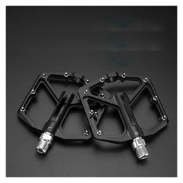 NOOLAR Mountain Bike Pedal Mountain Bike Pedals, Aluminum Alloy Bike Pedals MTB Road Anti-slip Ultralight Sealed Bearing One-piece Molding Anti-oxidation Bicycle Pedals (Color : K203 BK)